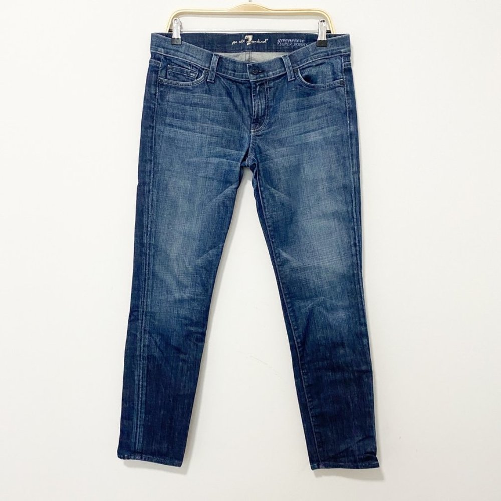 7 For All Mankind Gwenevere Super Skinny Blue Jeans Size 30